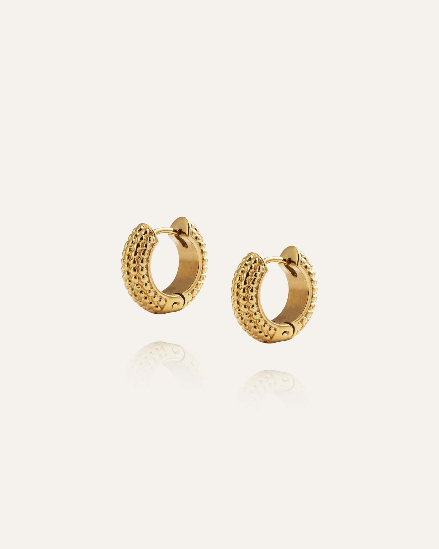 Beaded hoops Gold Small