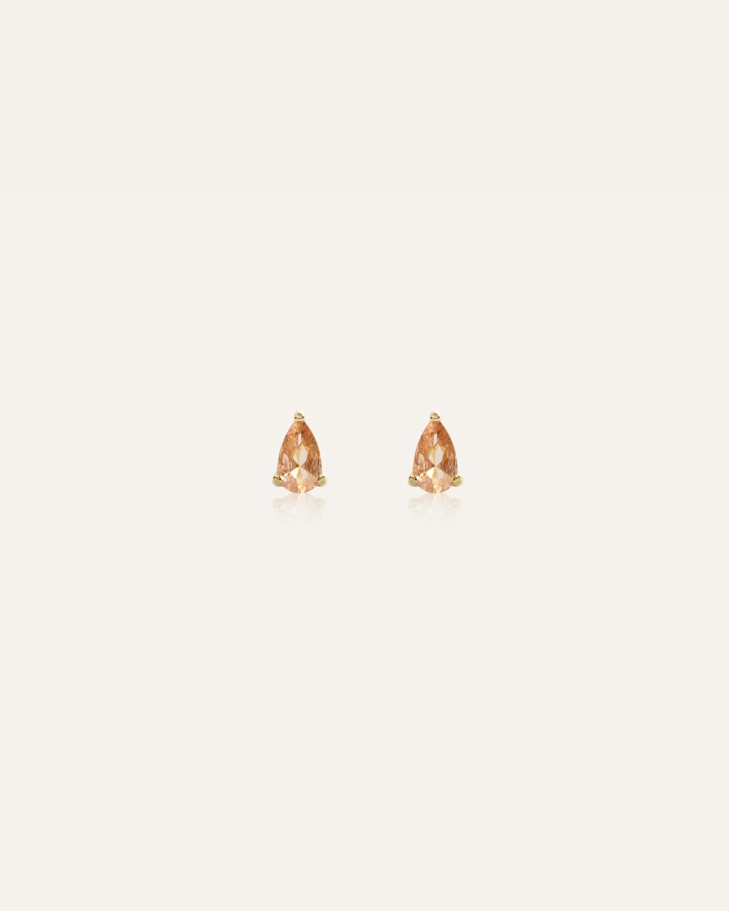 Belle Pear Studs - Champagne