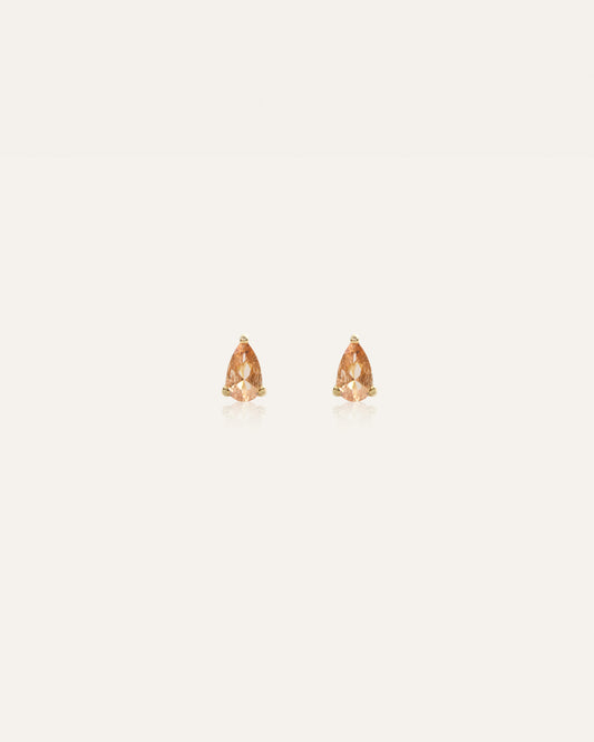 Belle Pear Studs - Champagne