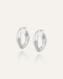 Buckled earrings silver