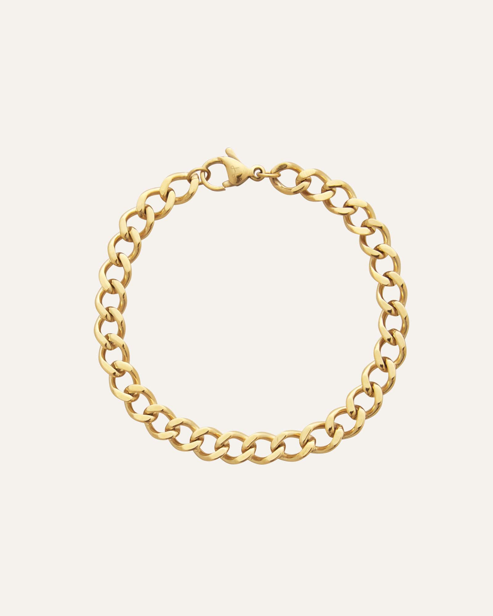 Panzerkettenarmband Gold