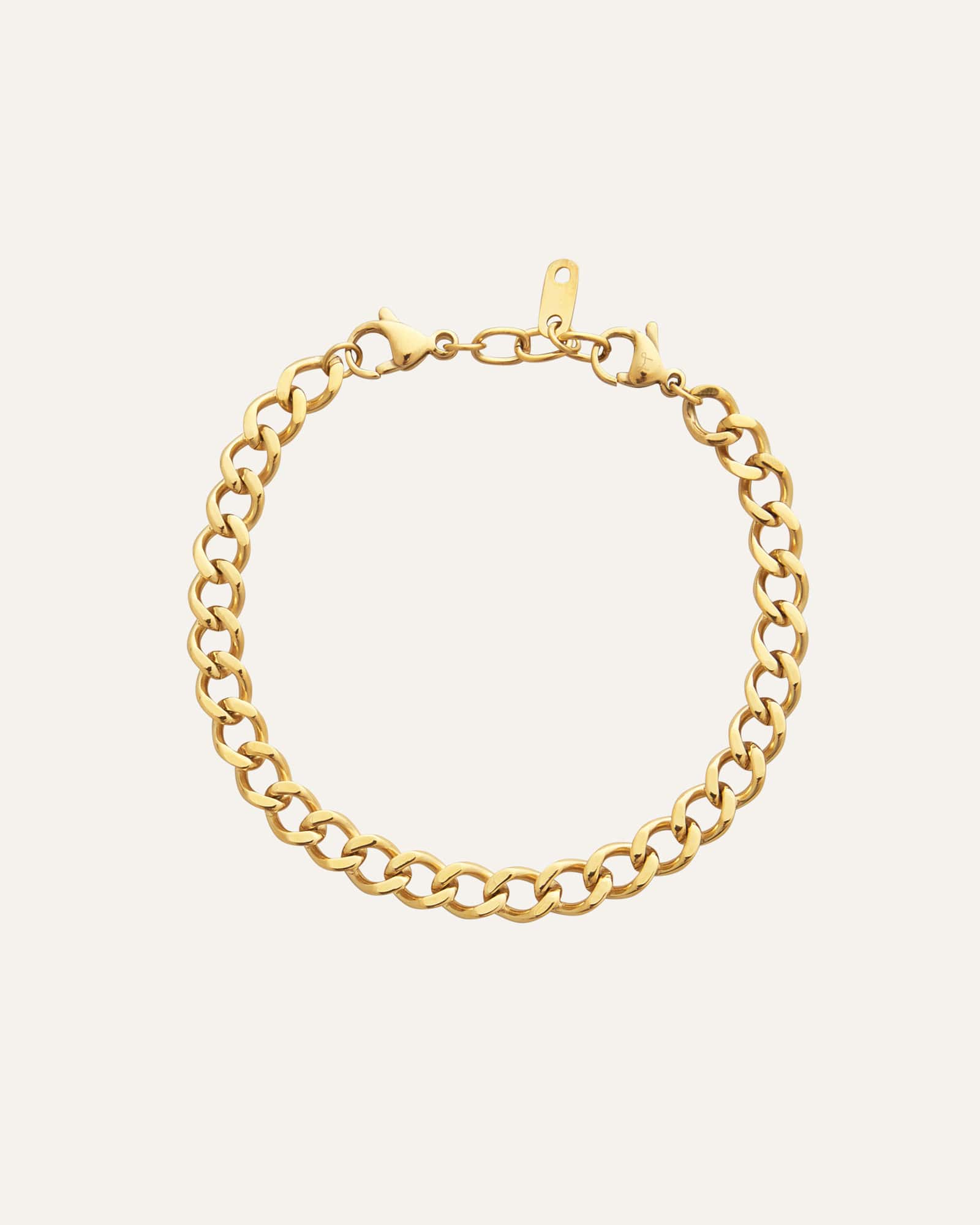 Panzerkettenarmband Gold