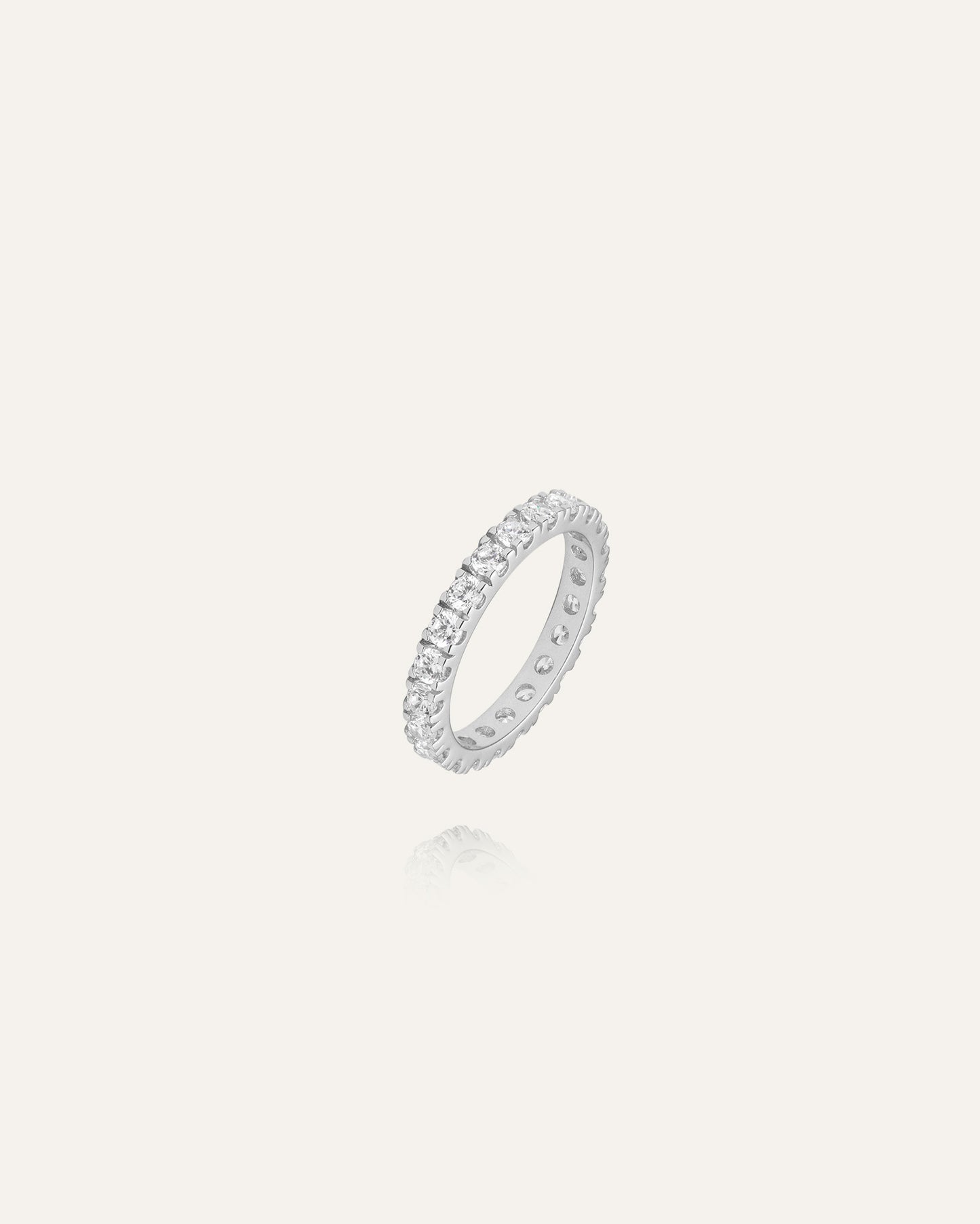 Elipse Ring Silver/White