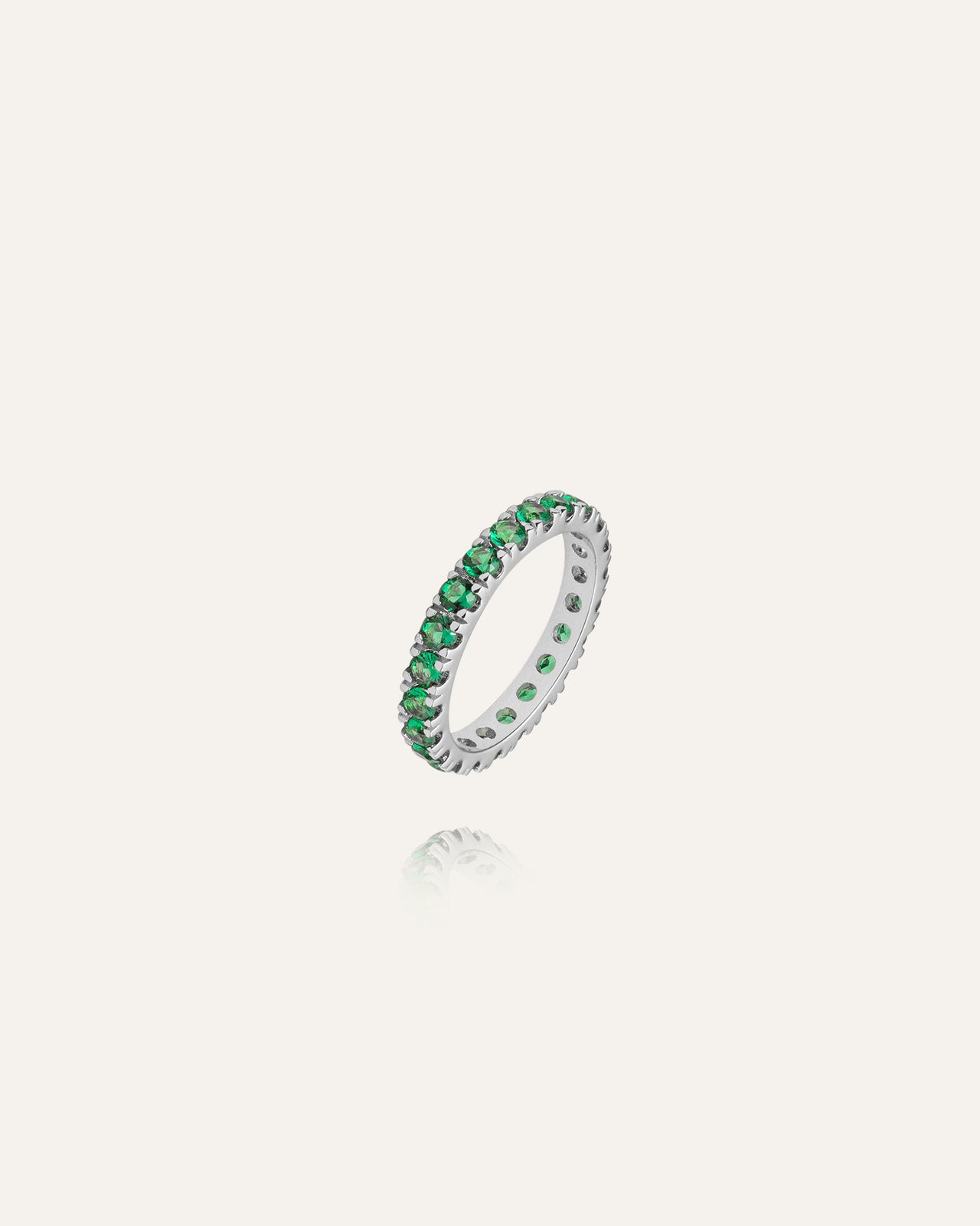 Elipse Ring Silver / Green