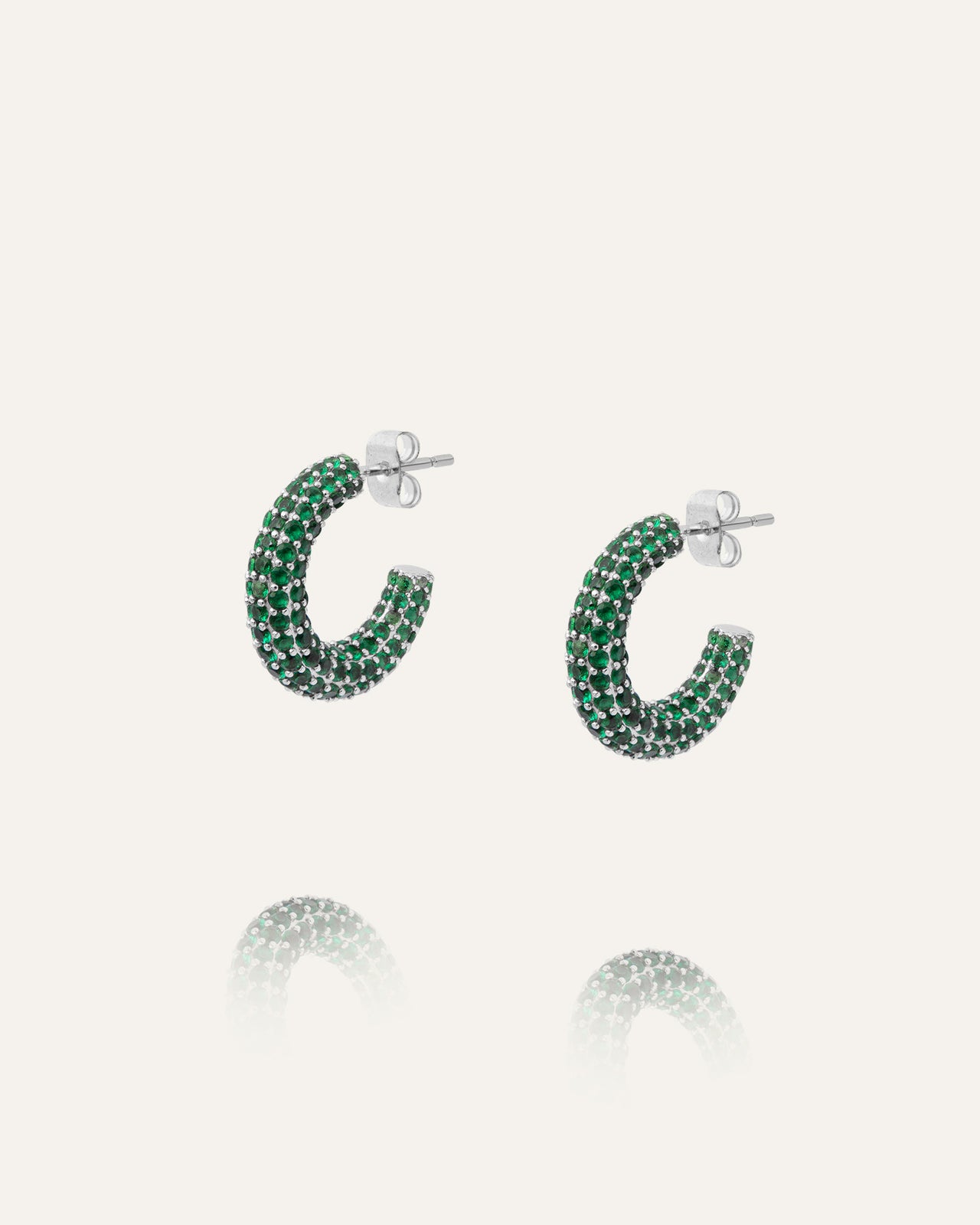 Glaze Earrings Silver / Green