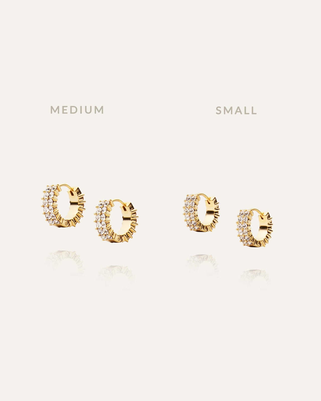 Midnight Gold Hoops Small