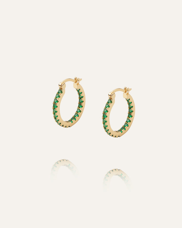 Lunar Earrings Gold/Green