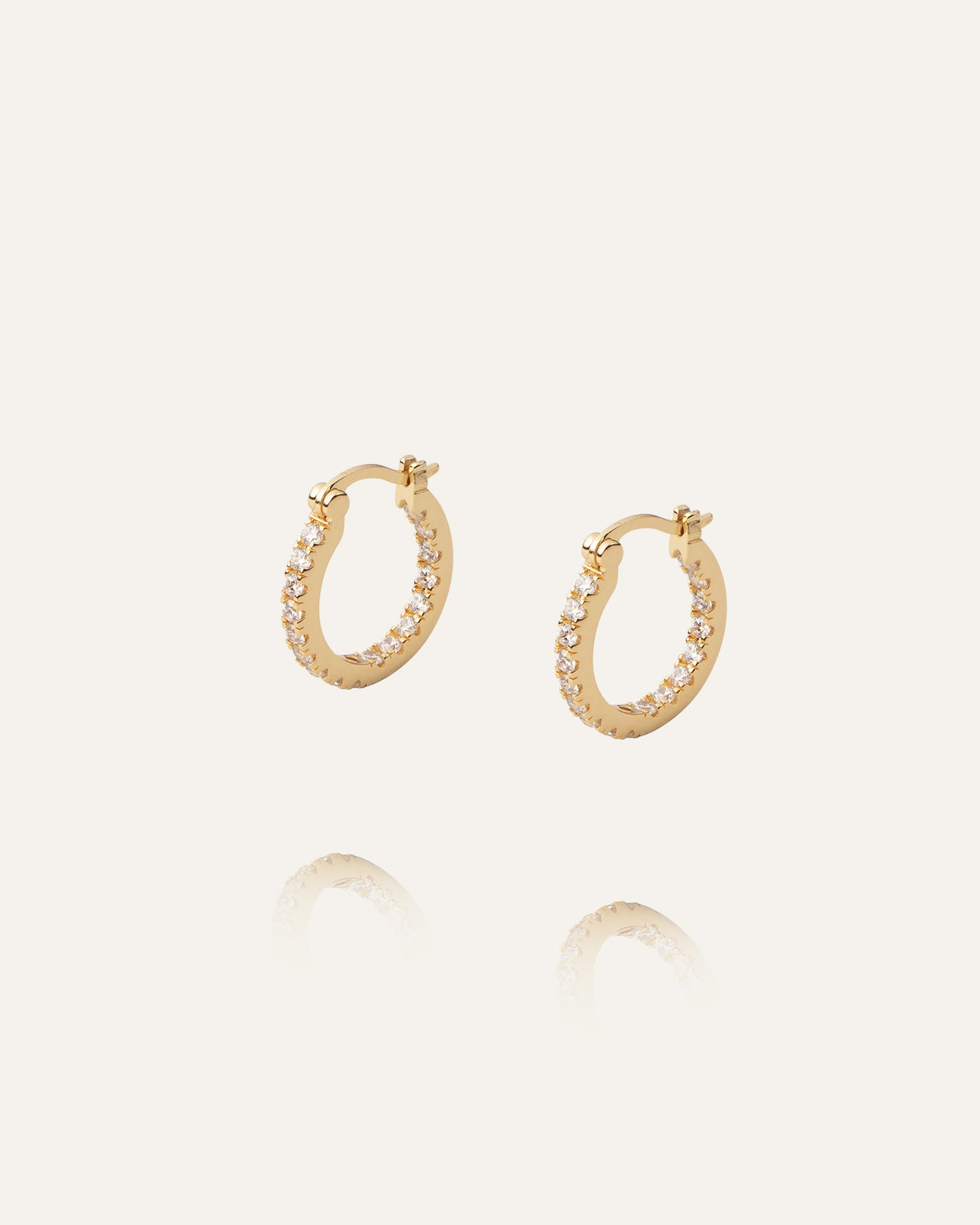Lunar Earrings Gold/White