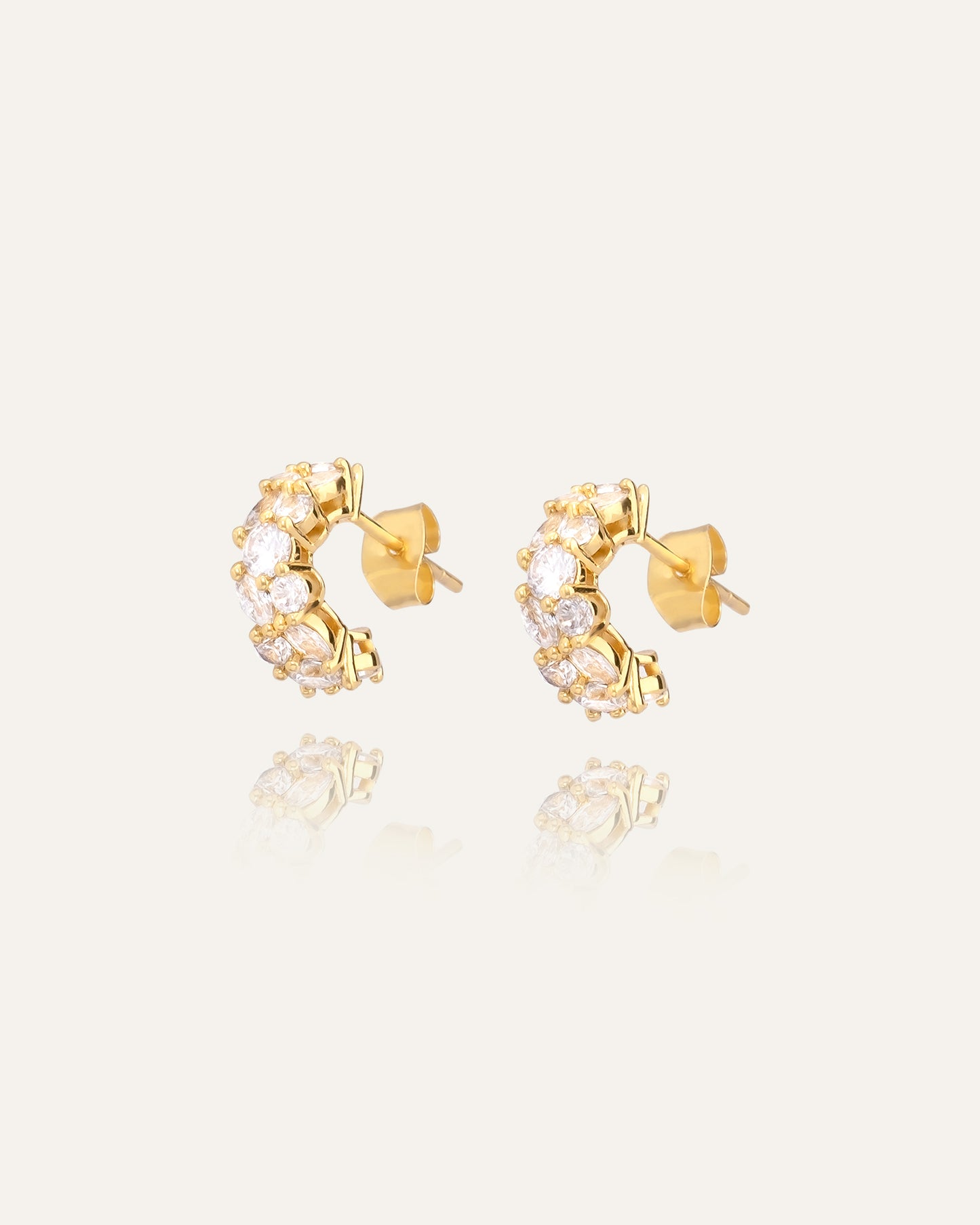 Queen earrings gold Small