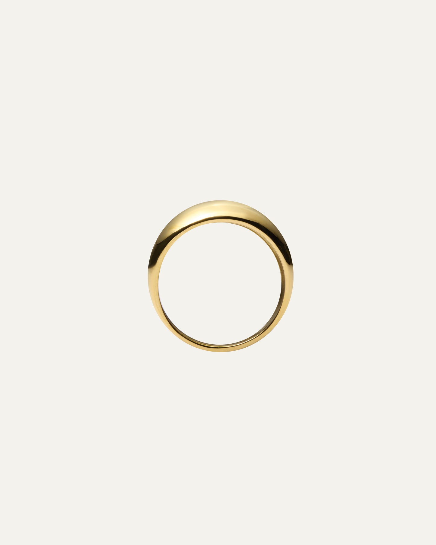 Deco Ribbed Gold Ring