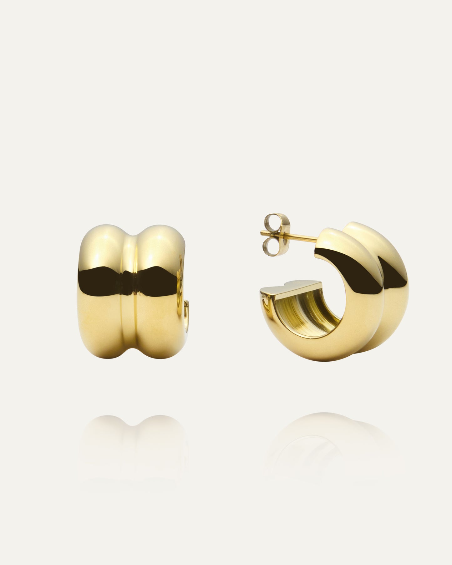 Rebel Double Gold Earrings