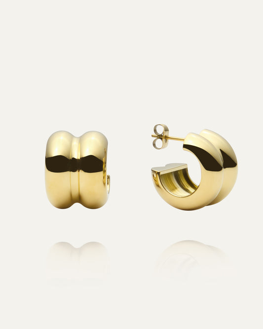 Rebel Double Gold Earrings