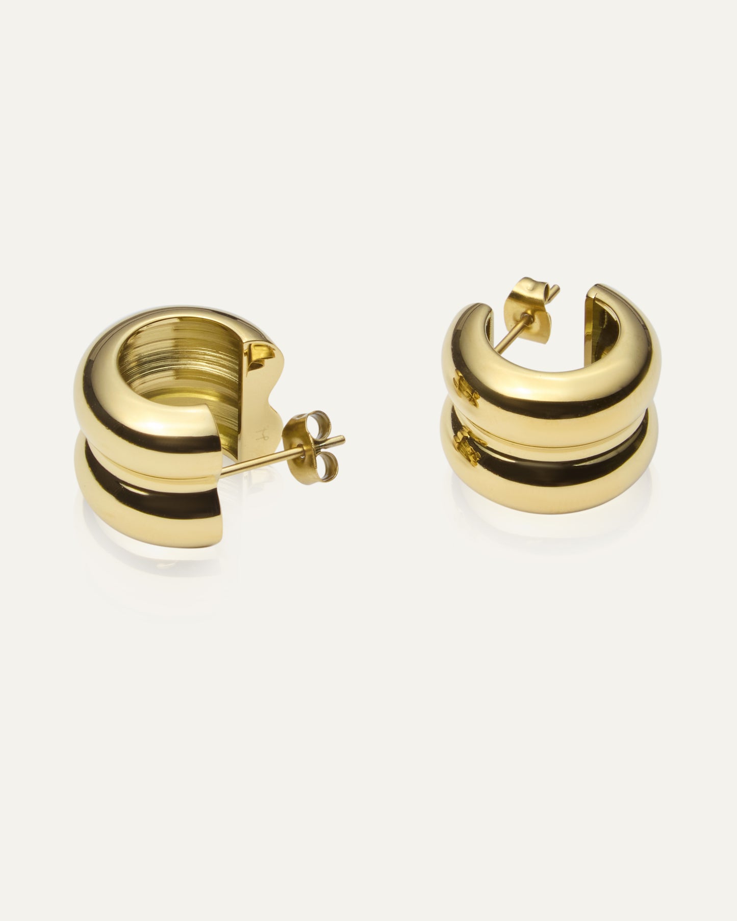 Rebel Double Gold Earrings