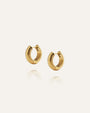 Ribbed Hoops Gold Small