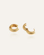 Ribbed Hoops Gold Small