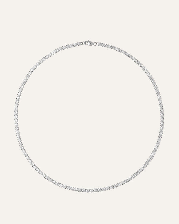 Tennis necklace silver