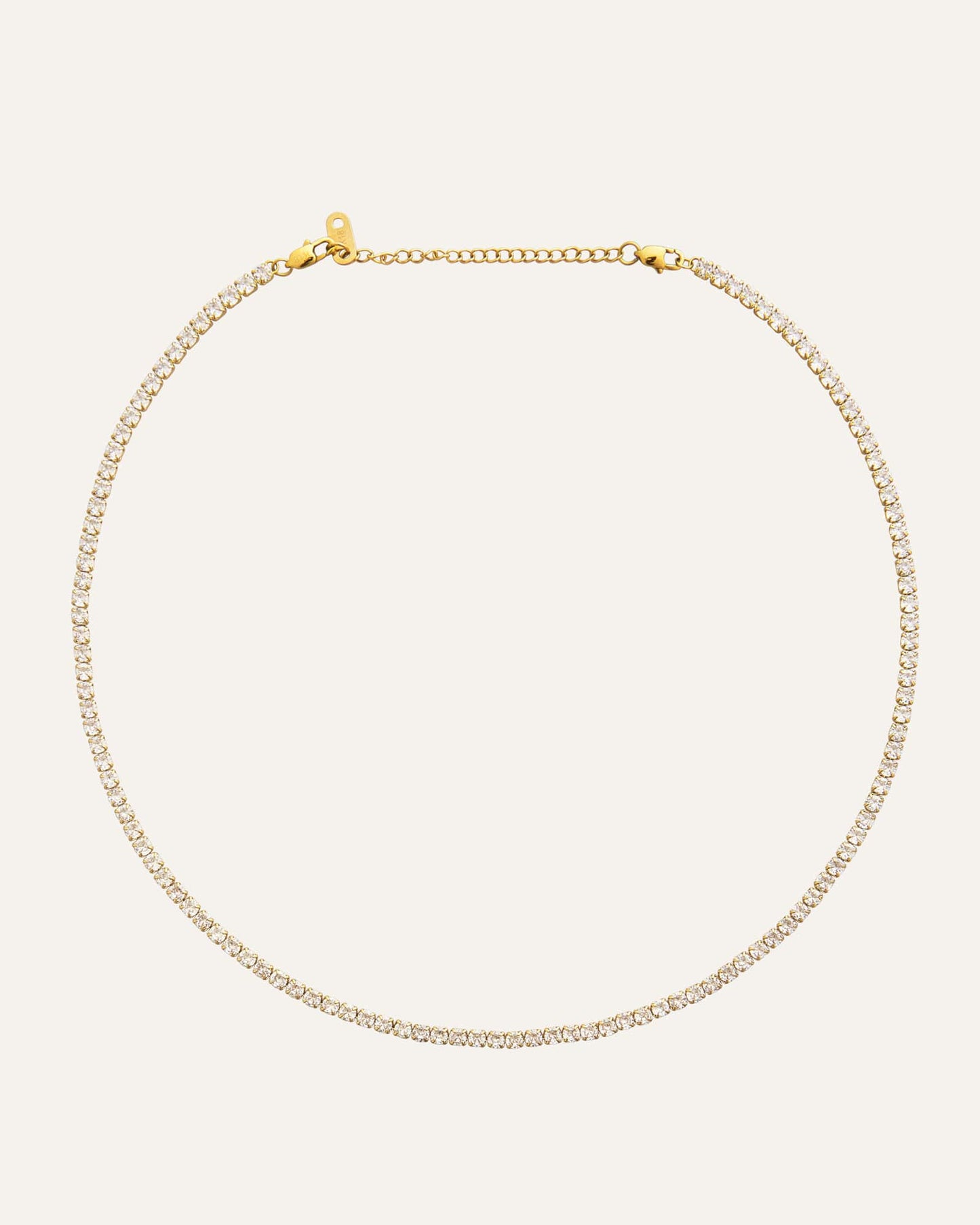 Tennis necklace gold