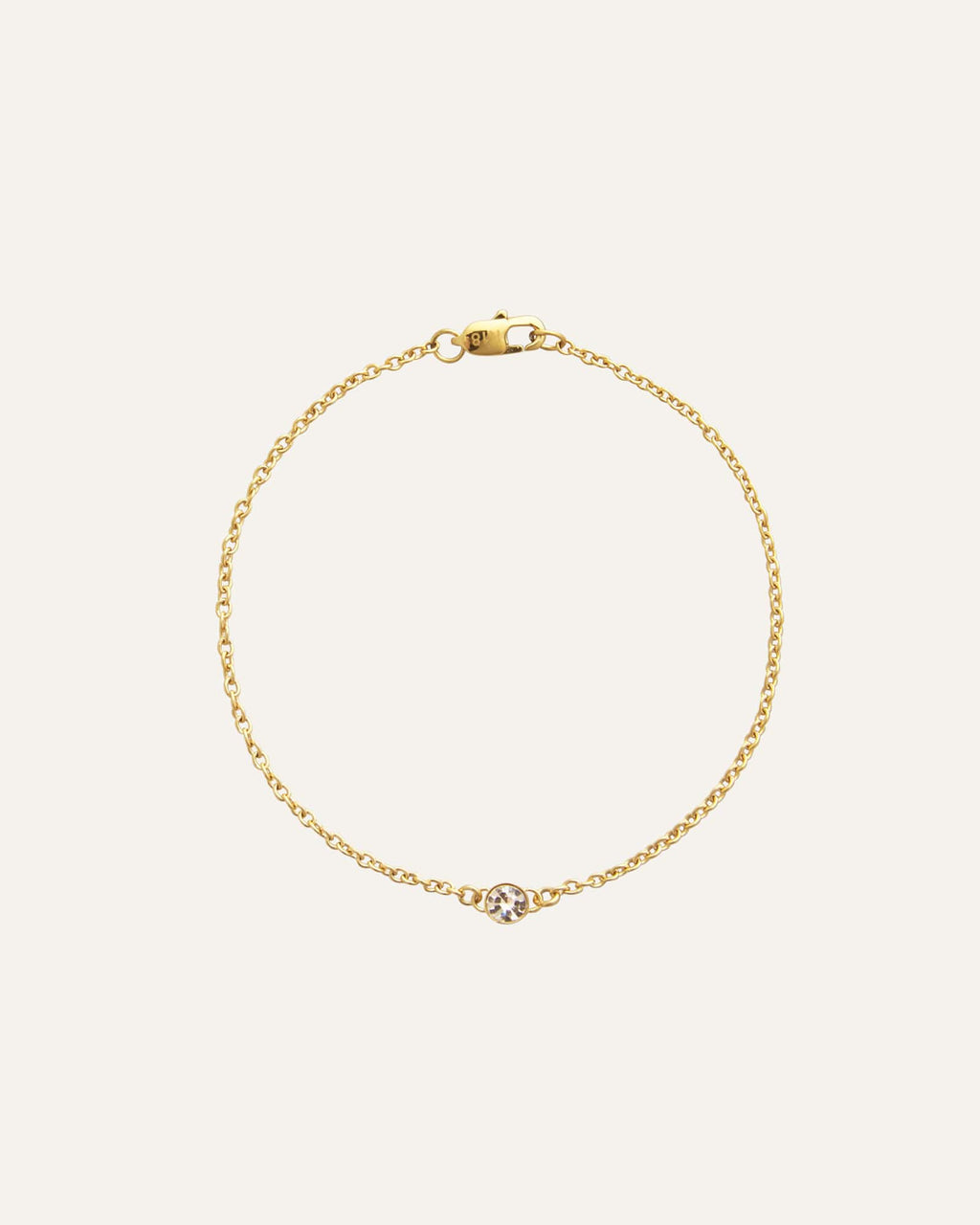 Dünnes Diamantarmband Gold