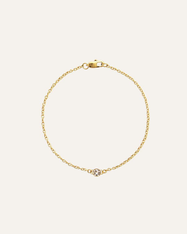Thin Diamond Bracelet Gold