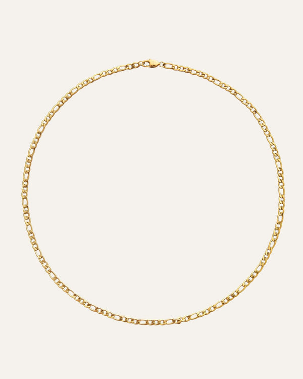 Thin figaro necklace gold