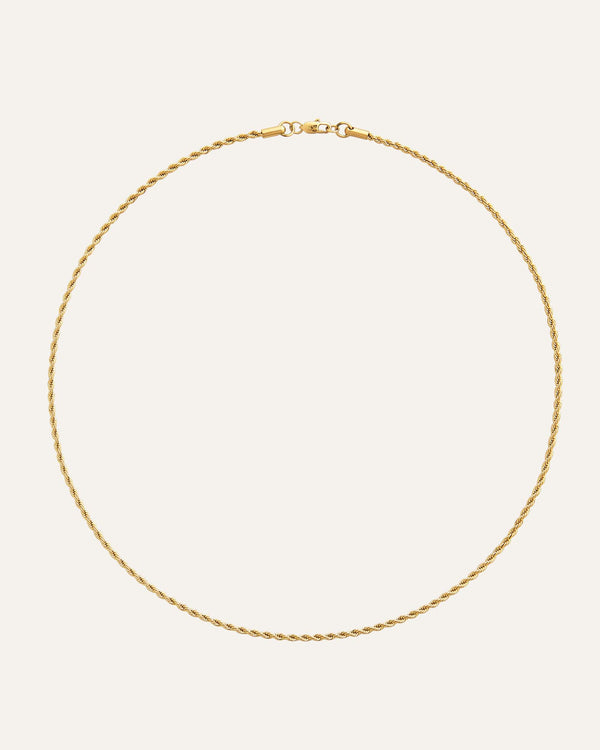 Thin rope necklace gold