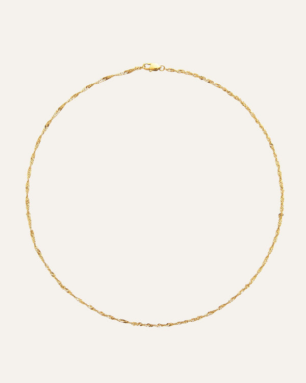 Twirl necklace gold