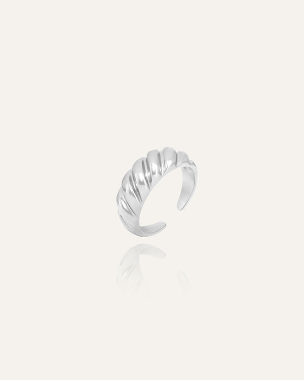 Twisted ring silver