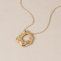 Hammered necklace gold
