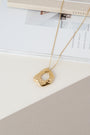 Hammered necklace gold