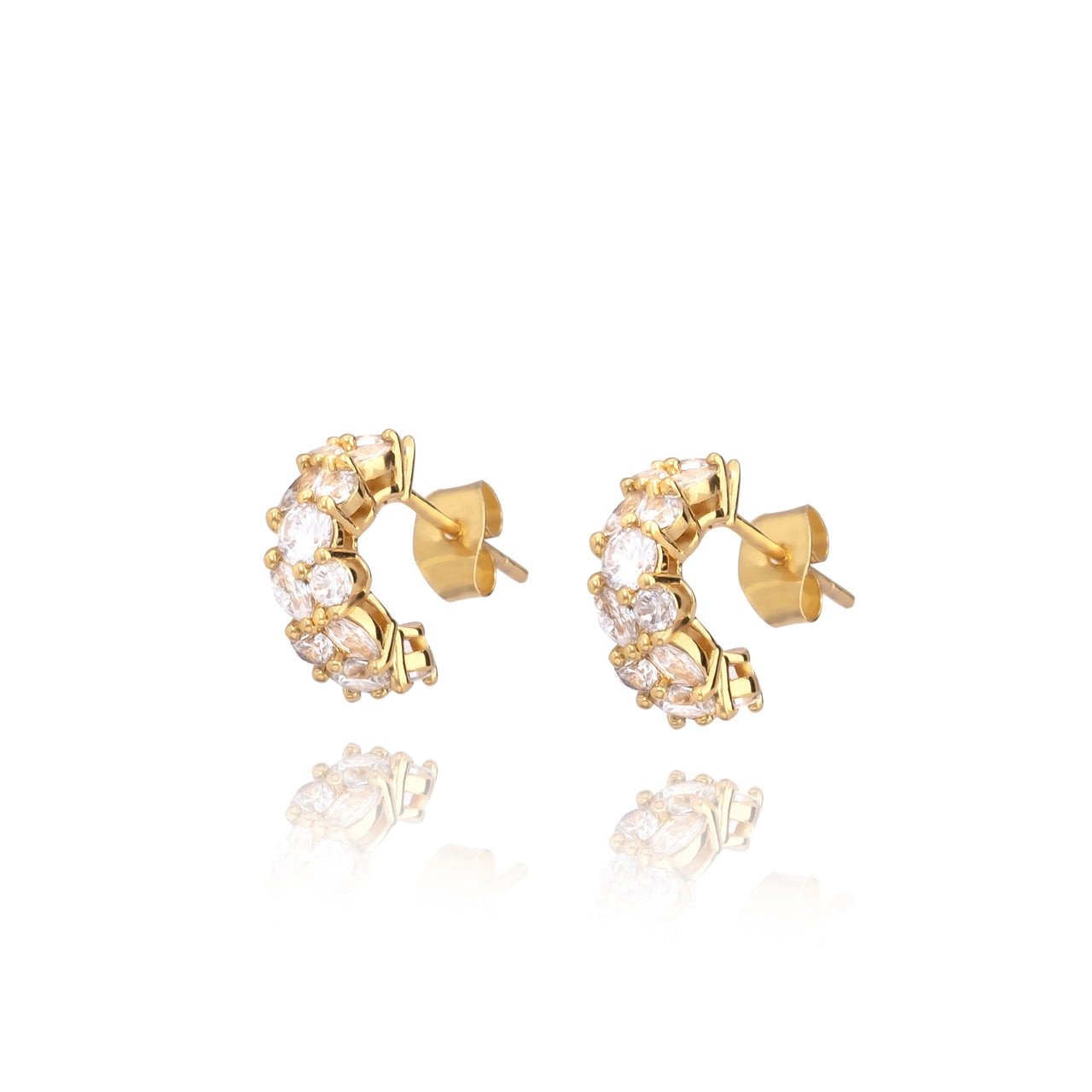 Queen Earrings Gold Small
