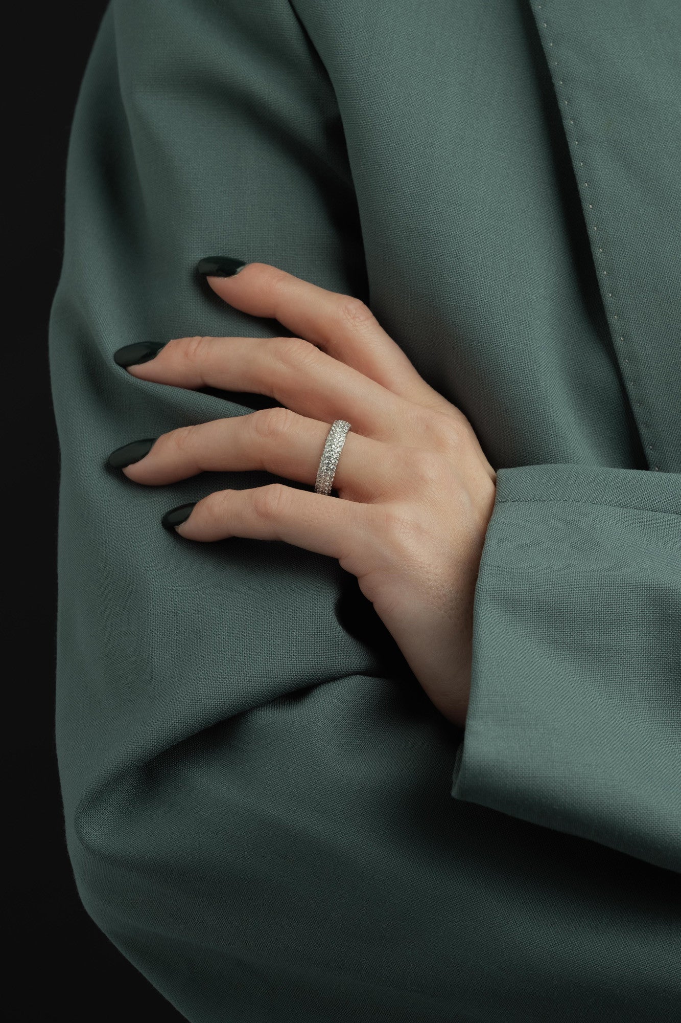 Solar Ring Silver/White