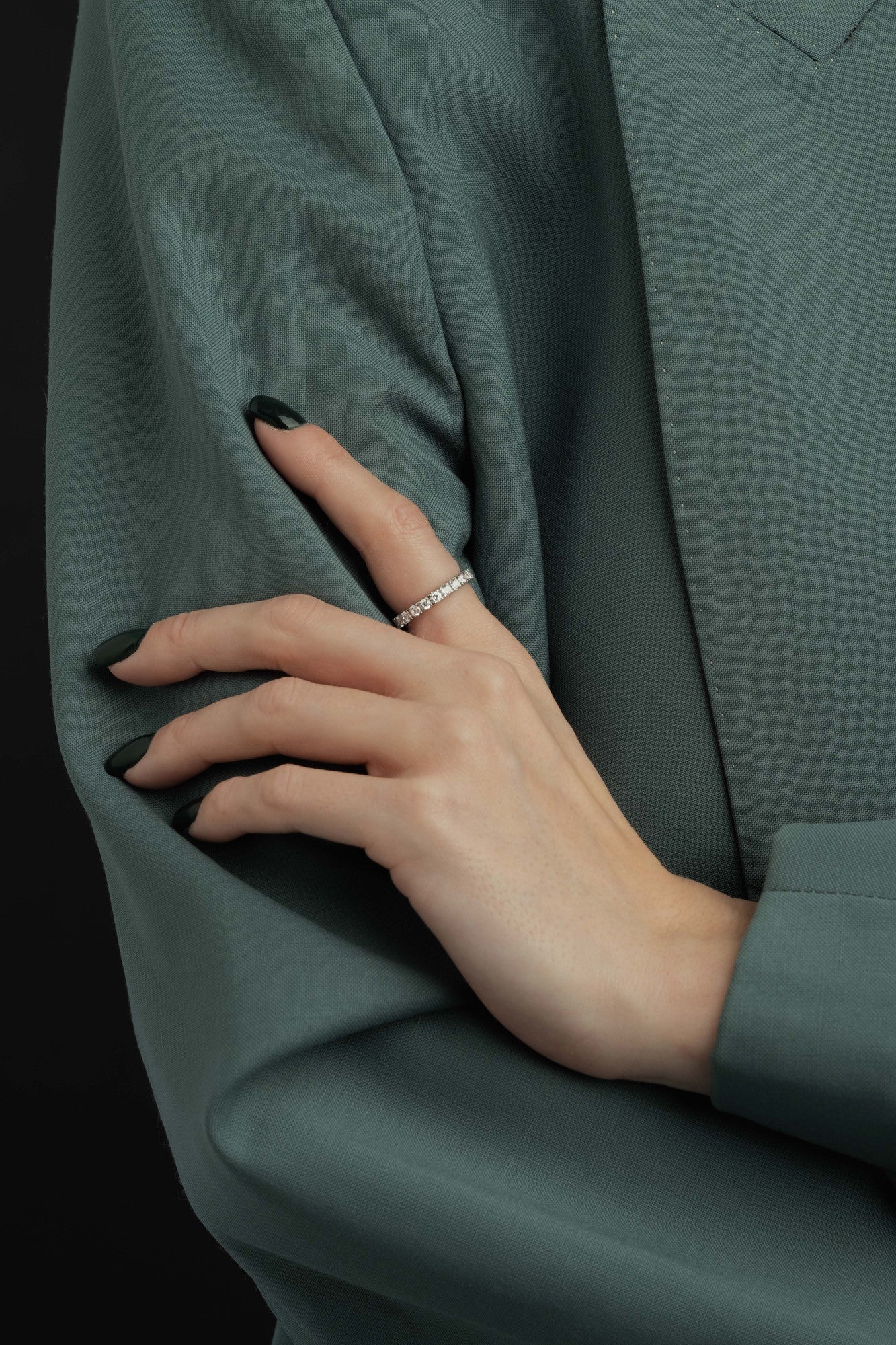 Elipse Ring Silver/White