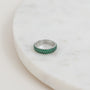 Solar Ring Silver / Green