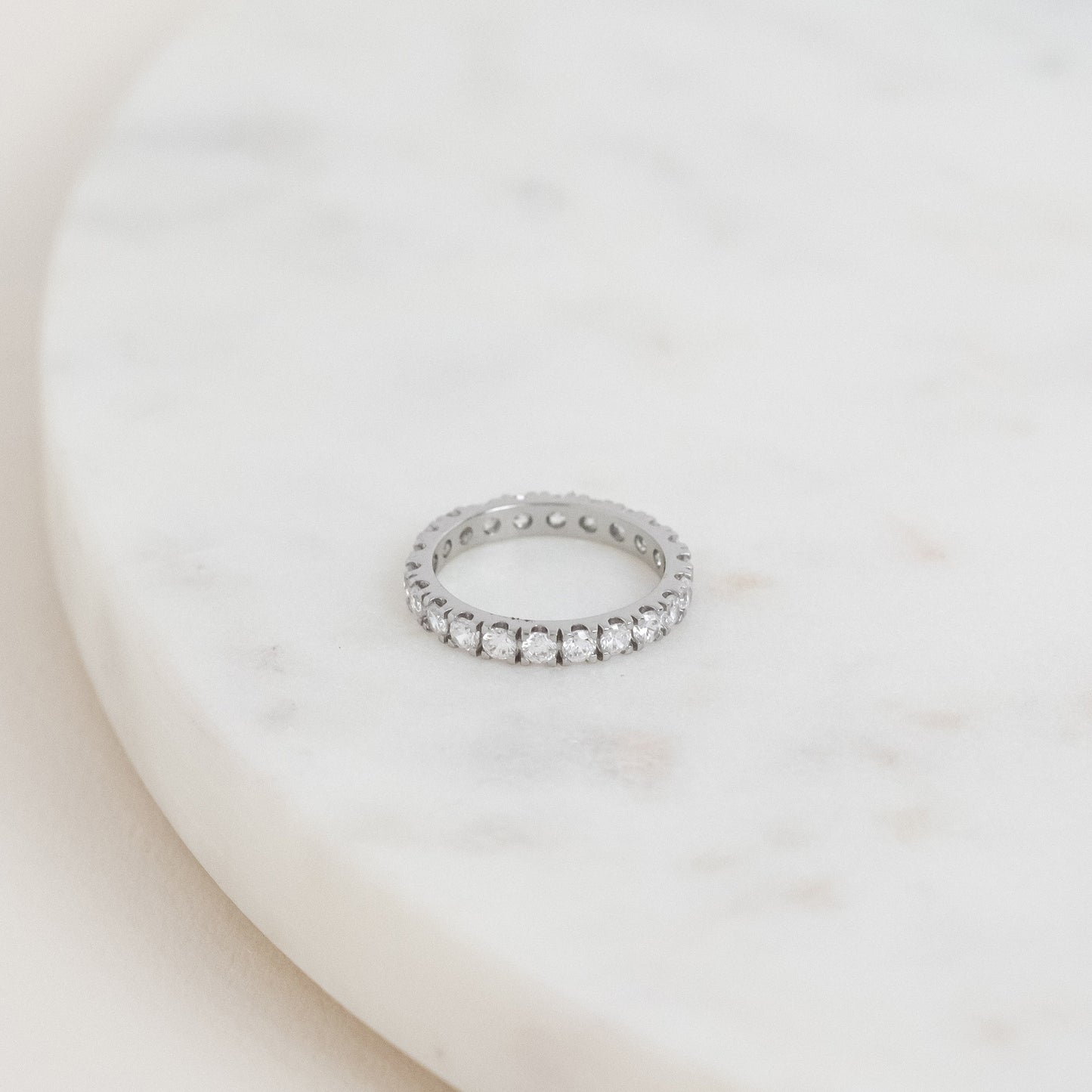 Elipse Ring Silver/White