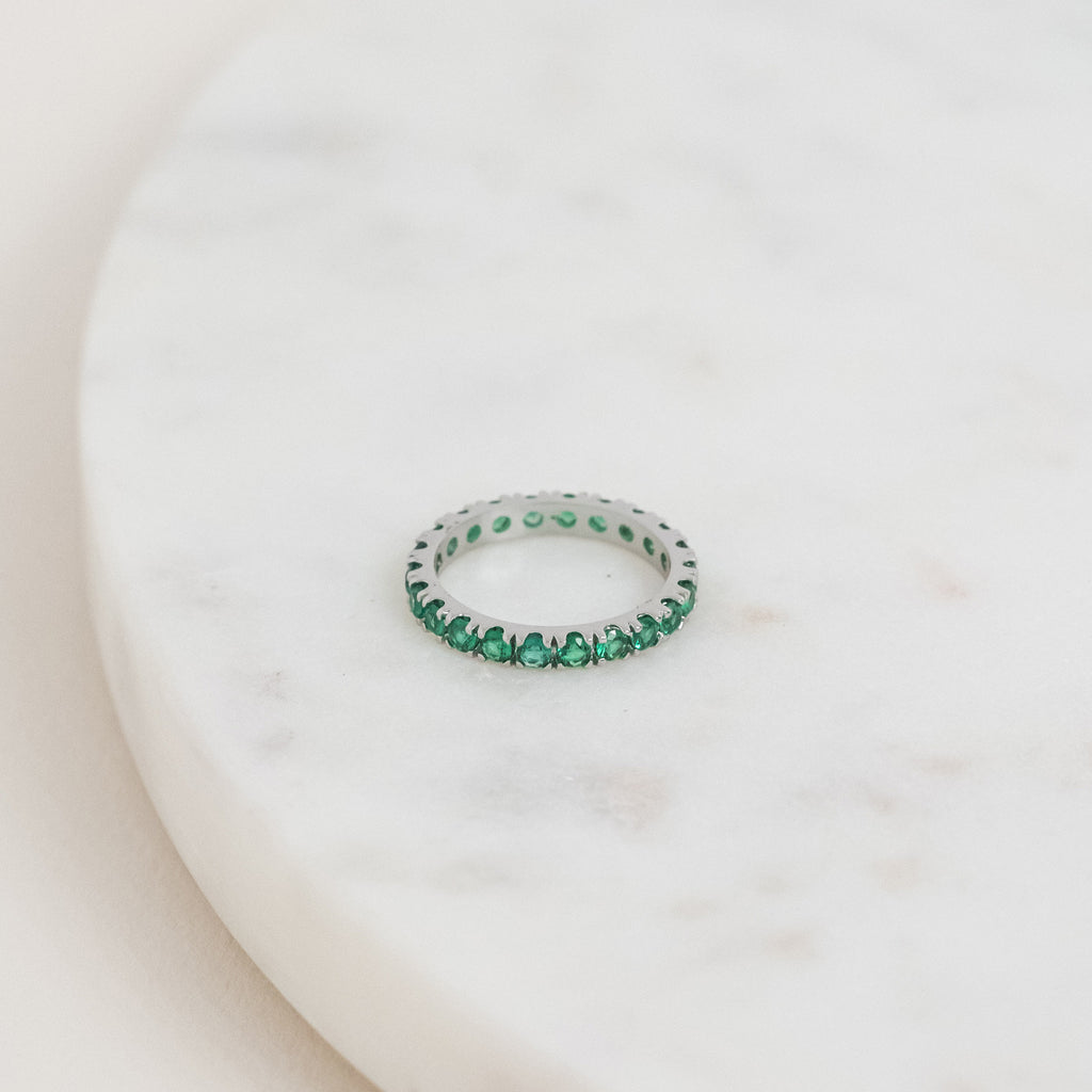 Elipse Ring Silver / Green