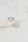 Glasier Earrings Silver/White