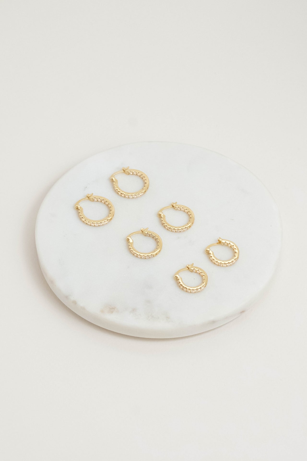 Lunar Earrings Gold / White