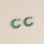Glasier Earrings Silver/Green