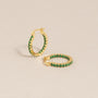 Lunar Earrings Gold / Green
