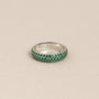 Solar Ring Silver/Green