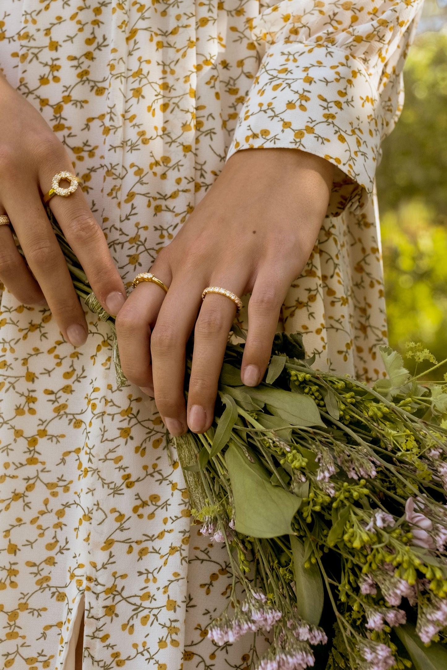 Elipse Ring Gold/White