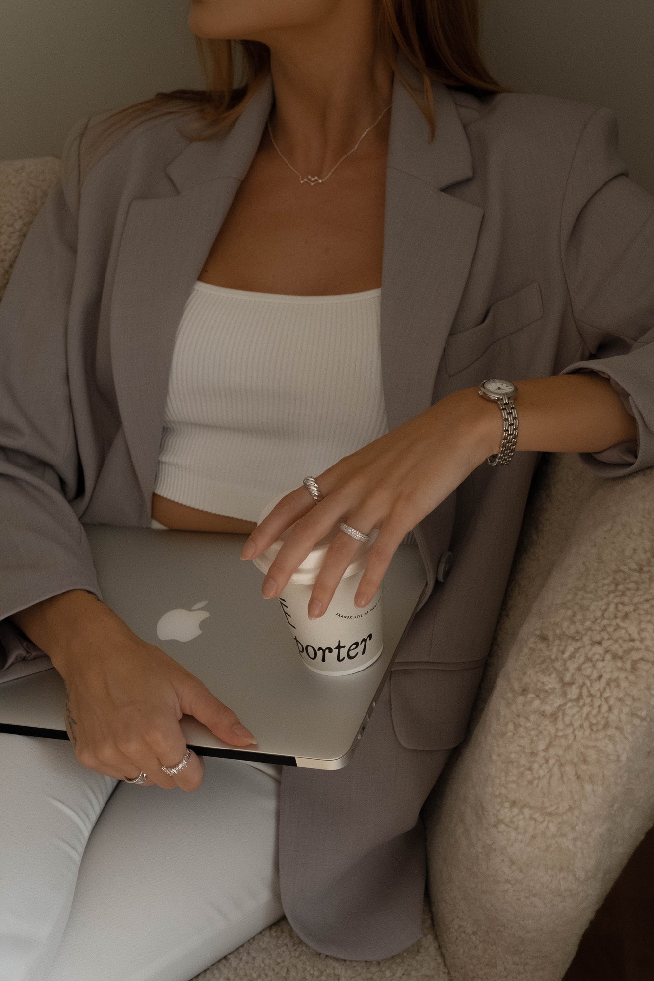 Solar Ring Silver/White