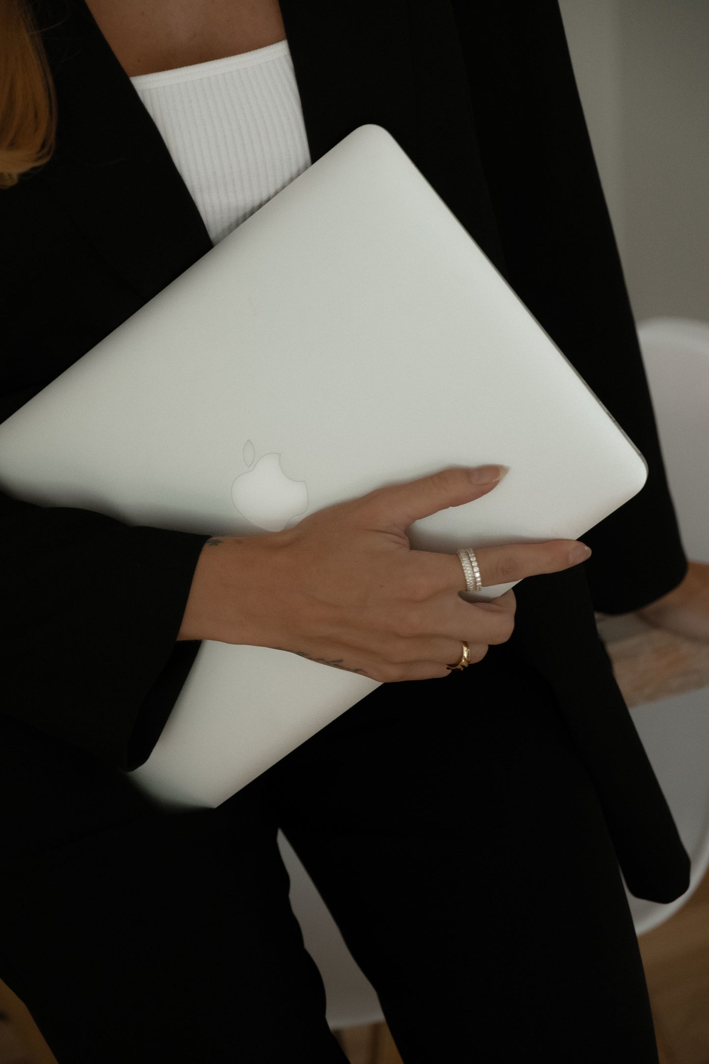 Elipse Ring Gold/White