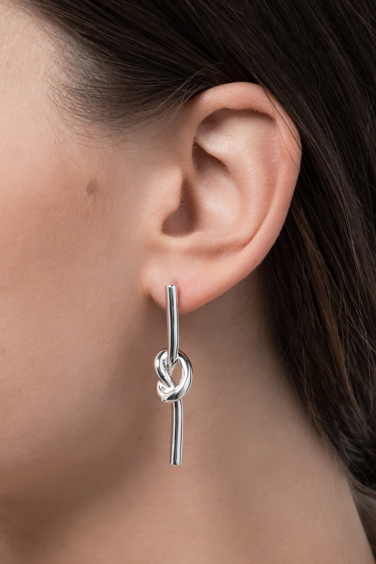 Knot earrings silver