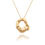Hammered necklace gold