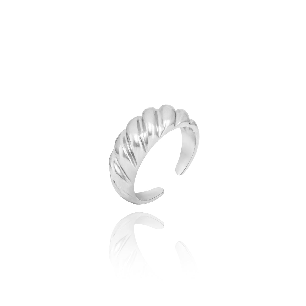 Twisted ring silver