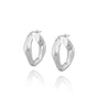 Buckled earrings silver