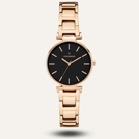 MODEST LINKS 28 mm Rosegold Black dial