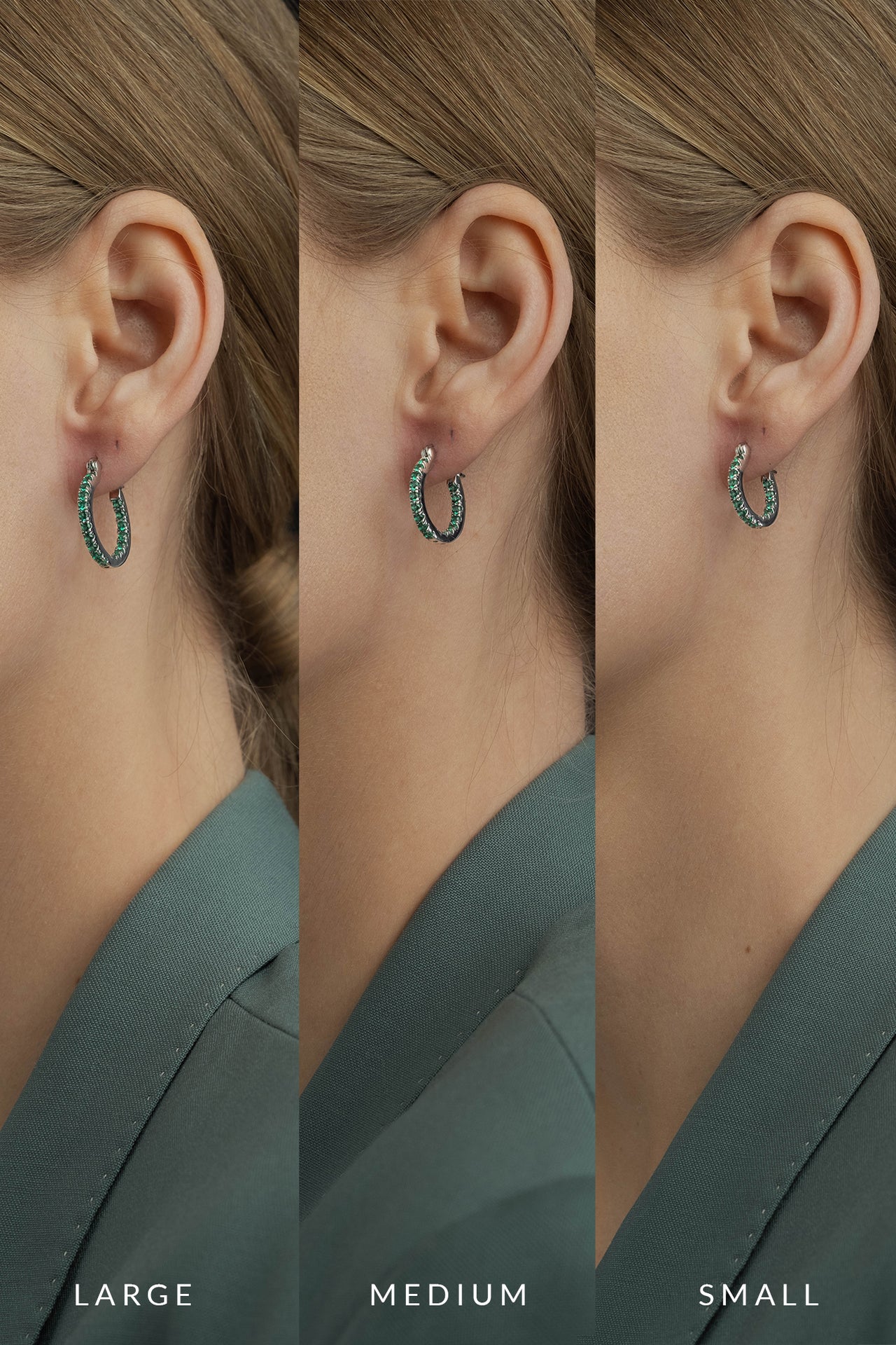 Lunar Earrings Silver/Green