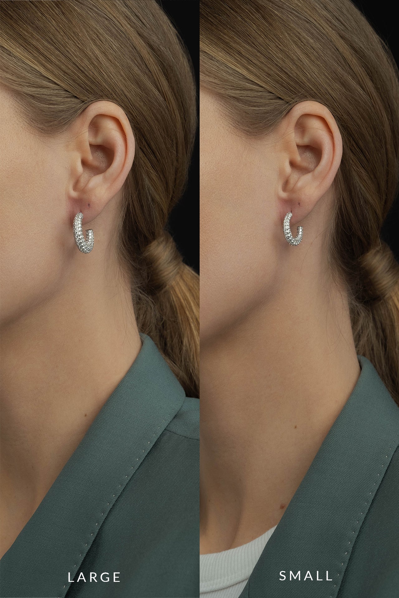 Glasier Earrings Silver/White